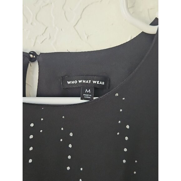 Womens Who What Wear Fit Flare Ruffle Dress Sz Med whimsigoth fairygrunge party - Picture 2 of 9